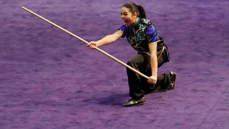 Juwita Niza, atlet wushu Indonesia yang berhasil meraih medali emas SEA Games 2017.