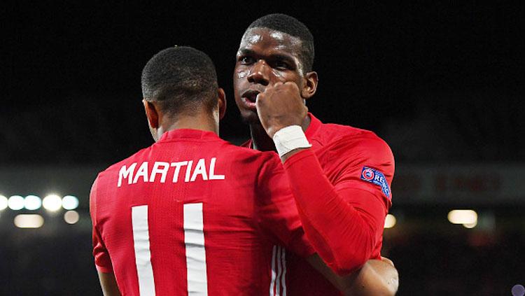 Paul Pogba dan Anthony Martial. Copyright: INDOSPORT