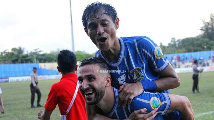 Anmar Almubaraki cetak gol penentu kemenangan untuk Persiba Balikpapan. Copyright: instagram.com/persibafc_media