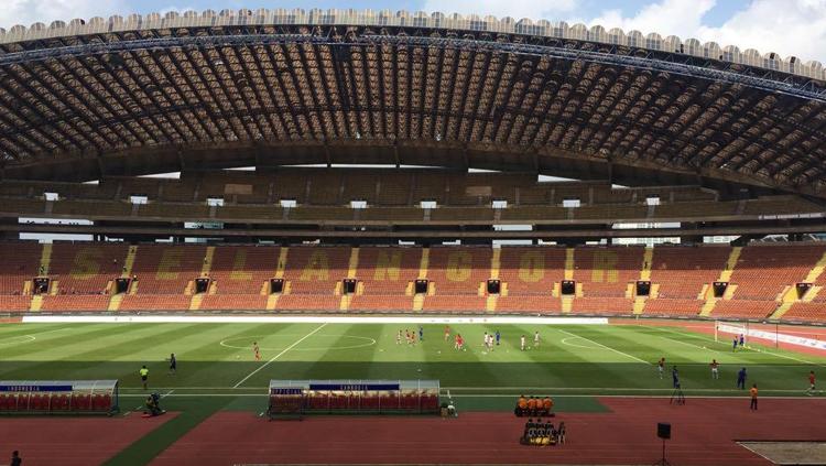 Suasana di dalam Stadion Shah Alam, Selangor, Malaysia. Copyright: RadoElshinta