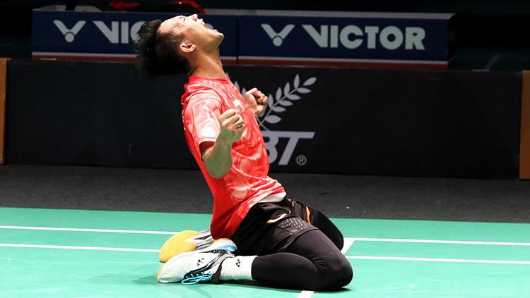Ihsan Maulana Mustofa melakukan selebrasi dengan mengaum. - INDOSPORT