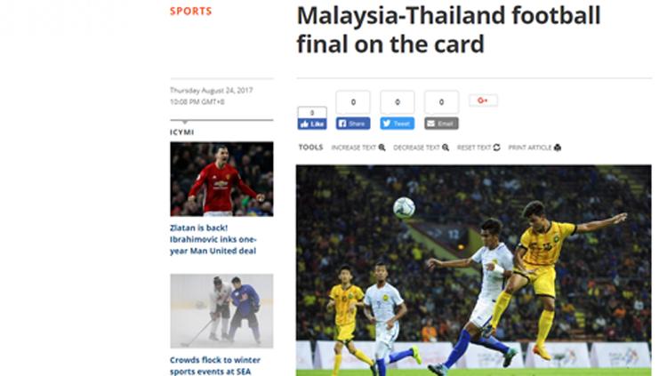 Salah satu judul di media Malaysia, themalayonline.com. Copyright: themalayonline.com