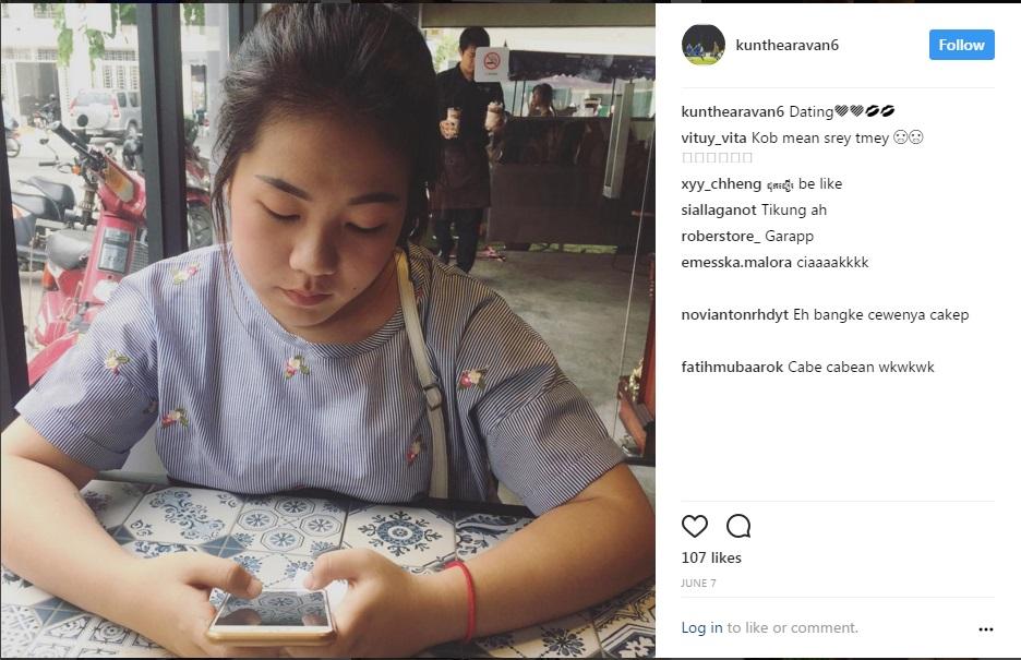 Pacar Kunthea Ravan yang membuat netizen Indonesia gagal fokus. Copyright: Instagram/@kunthearavan6