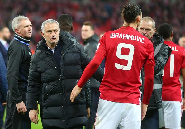 Jose Mourinho dan Zlatan Ibrahimovic. Copyright: INDOSPORT