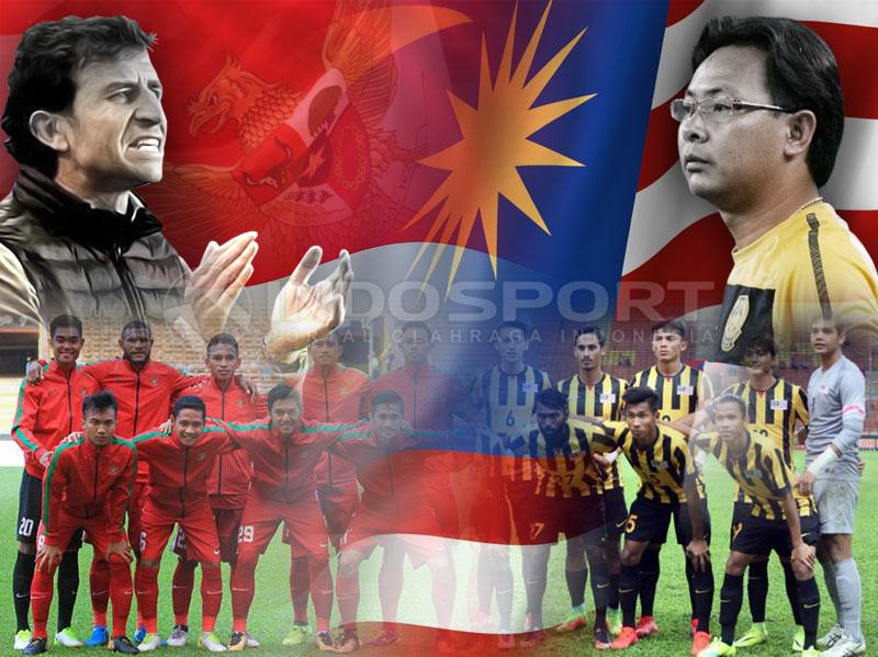 Laga Indonesia vs Malaysia. Copyright: Grafis:Yanto/Indosport.com