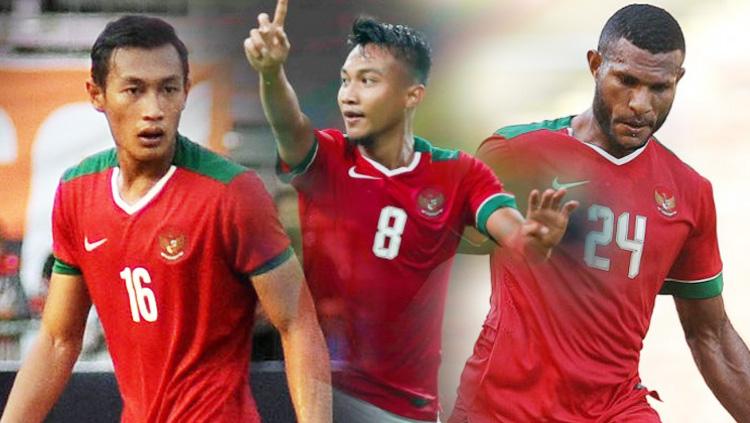 Hansamu Yama, Muhammad Hargianto dan Marinus Wanewar Copyright: Indosport.com