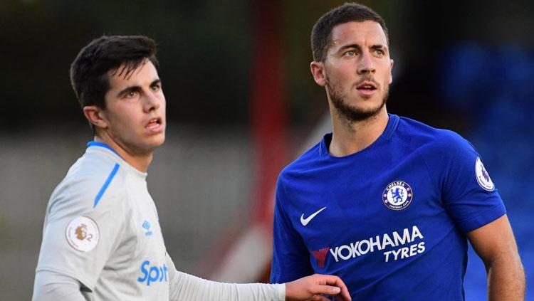 Eden Hazard saat melawan Everton U-23. Copyright: thesun.co.uk