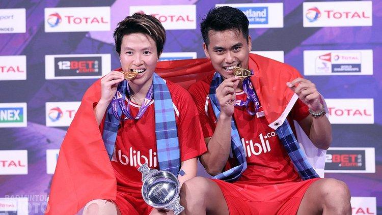 Tontowi/Liliyana berhasil menjuarai Kejuaraan Dunia Bulutangkis 2017. Copyright: Badminton Photo