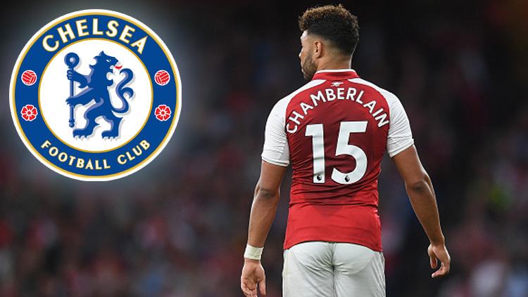 Alex Oxlade-Chamberlain, gelandang Arsenal yang semakin dekat menuju ke Chelsea. Copyright: INDOSPORT