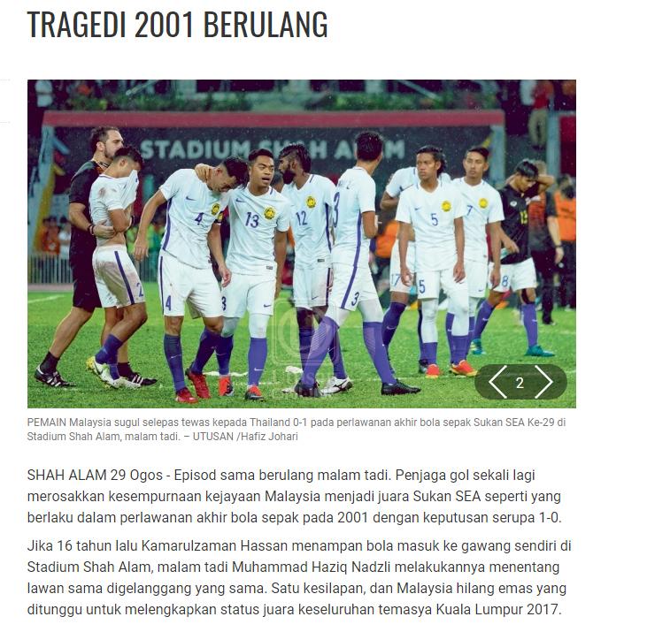 Tragedi Kiper Malaysia. Copyright: Istimewa