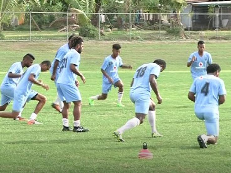 Pemain Timnas Fiji saat melakukan latihan. Copyright: Istimewa