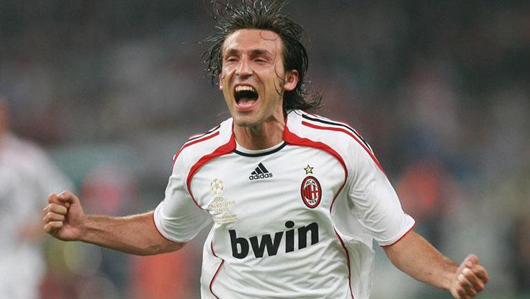 Selebrasi Andrea Pirlo usai memenangkan gelar Liga Champions 2007. Copyright: Getty Images