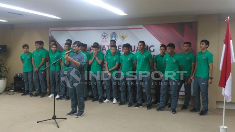 Pelepasan Timnas U-19 ke Myanmar untuk mengikuti Piala AFF. Copyright: Petrus Manus Da Yerimon/INDOSPORT