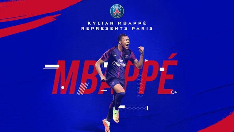 Paris Saint-Germain resmikan pembelian Kylian Mbappe. Copyright: Paris Saint-Germain