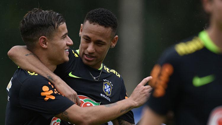 Philippe Coutinho dan Neymar. Copyright: INDOSPORT