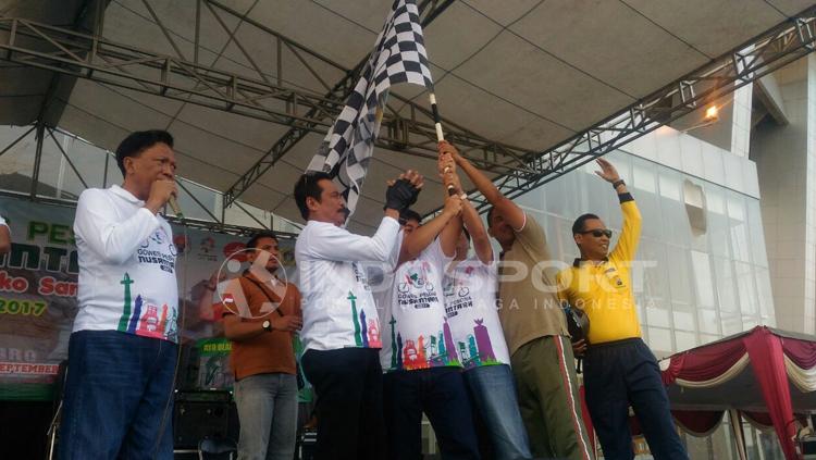 Pelepasan Gowes Pesona Nusantara (GPN). Copyright: Zainal Hasan/INDOSPORT