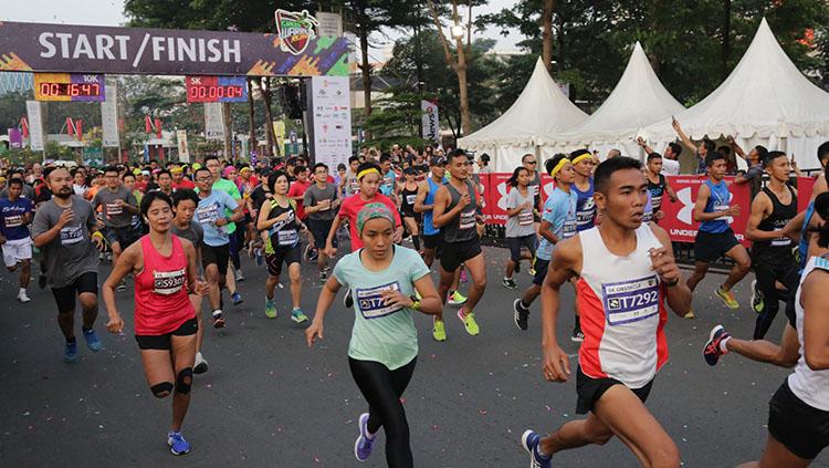 Semangat peserta SWGR 2017 ketika memulai lomba di garis start. Copyright: Indosport