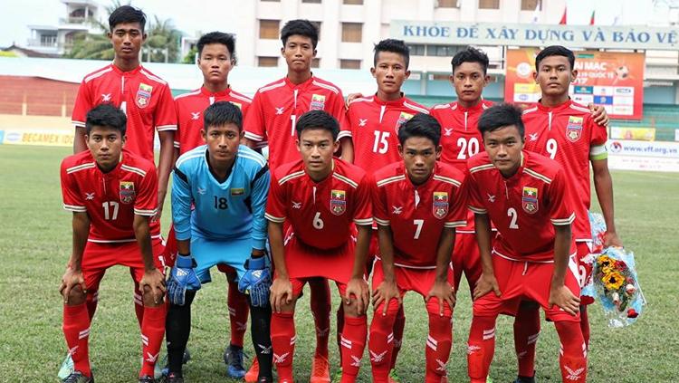 Skuat Myanmar. Copyright: Myanmar Football Federation