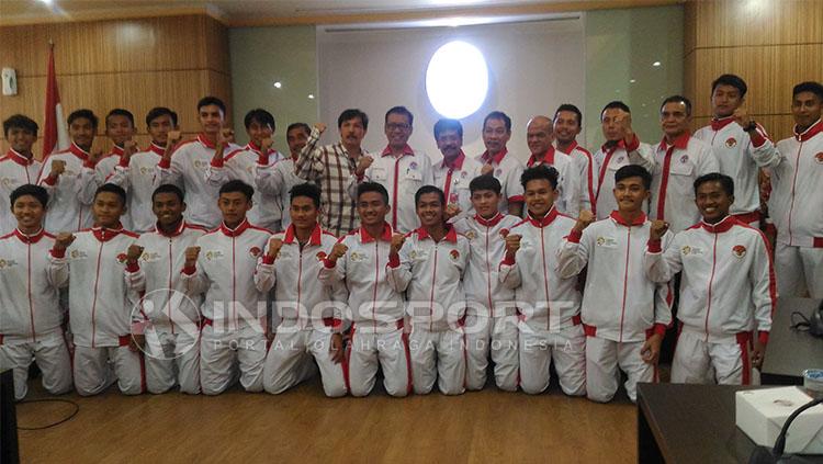 Skuat pelajar Indonesia yang akan turun di Piala Pelajar Asia U-18. - INDOSPORT
