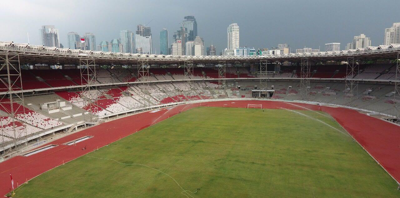 Kondisi tribun GBK yang direnovasi Copyright: Media & PR Inasgoc