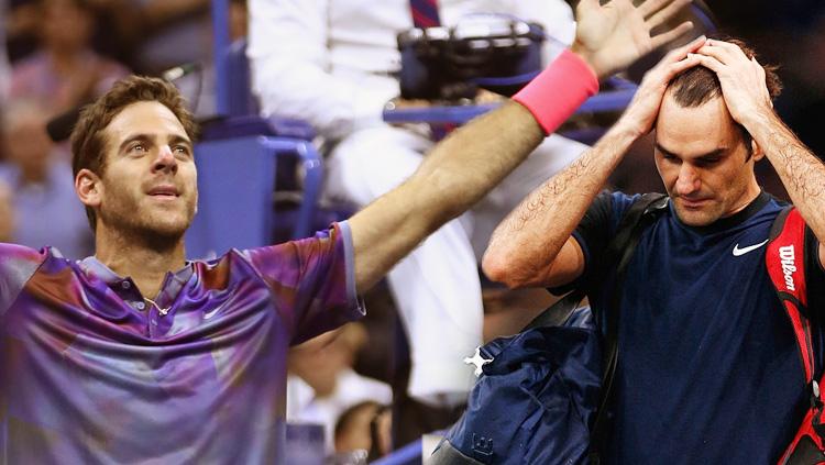 Juan Martin del Potro dan Roger Federe. Copyright: Grafis: Eli Suhaeli/INDOSPORT