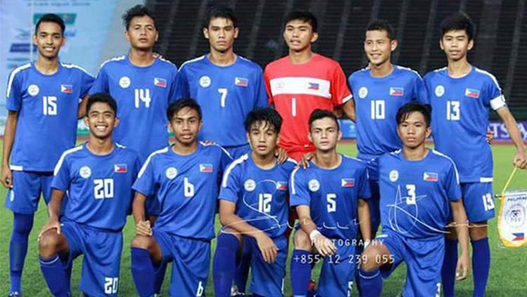 Kahlil Jikiri (no 14) saat membela Timnas Filipina U-16. Copyright: sunstar.com.ph