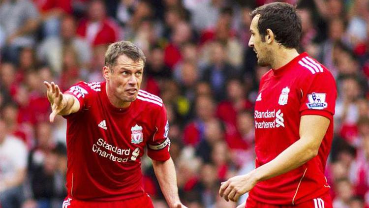 Jamie Carragher ketika masih bersama Jose Enrique. - INDOSPORT