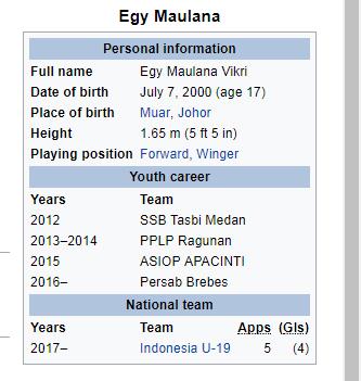 Wikipedia Egy Maulana Vikri disunting oleh oknum tak bertanggung jawab. Copyright: Wikipedia