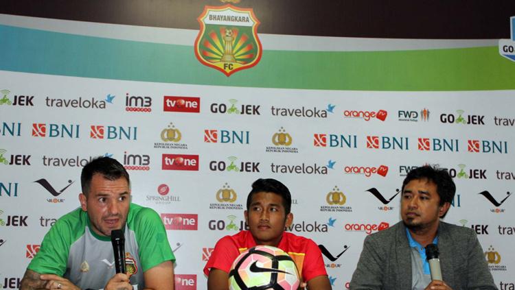 Konferensi pers Bhayangkara FC jelang laga melawan Persipura Jayapura. Copyright: Media Bhayangkara