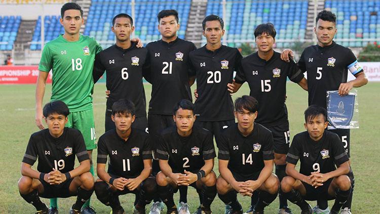 Skuat Timnas Thailand U-19. Copyright: @MFFMYANMAR