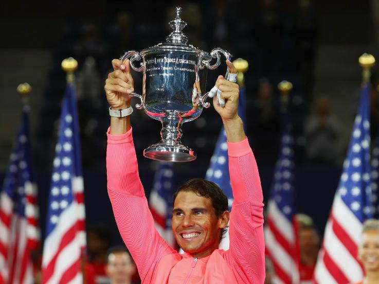 Rafael Nadal memenangkan AS Terbuka 2017. Copyright: Twitter/SkySportsTennis