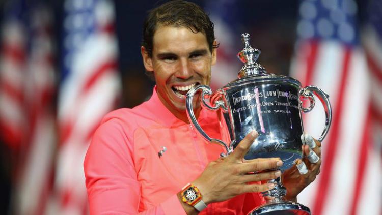 Rafael Nadal memenangkan AS Terbuka 2017. Copyright: Twitter/SkySportsTennis