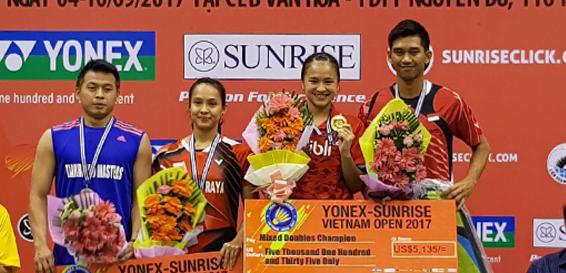 Dua wakil Indonesia juara di Vietnam GP 2017 Copyright: badmintonindonesia.org