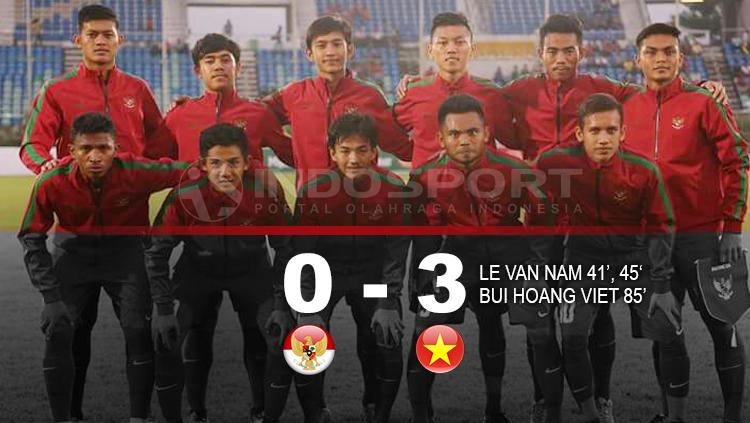 Hasil pertandingan Indonesia vs Vietnam. Copyright: INDOSPORT