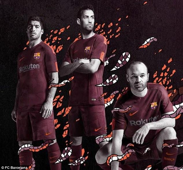 Seragam Barcelona terbaru keluaran Nike Copyright: Dailymail.co.uk