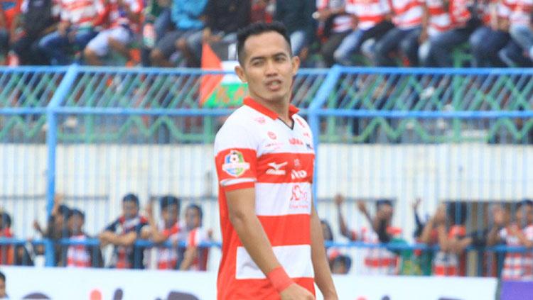 Pemain Madura United, Slamet Nurcahyo. Copyright: Ian Setiawan/INDOSPORT