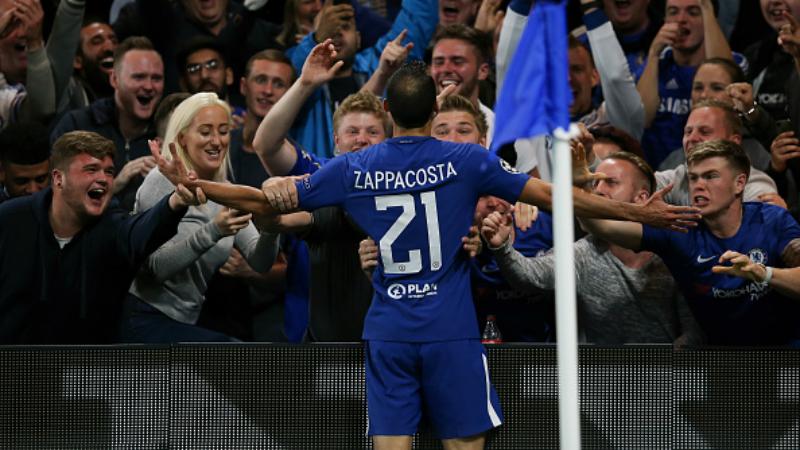 Davide Zappacosta berselebrasi pasca gol yang ia cetak. Copyright: INDOSPORT