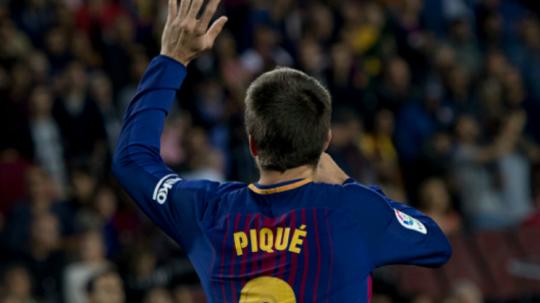 Gerard Pique, pemain bertahan Barcelona.