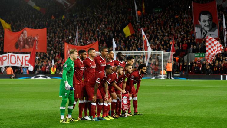 Skuat Liverpool pada laga Liga Champions Grup E melawan Sevilla. Copyright: INDOSPORT