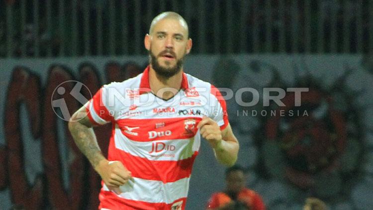 Dane Milovanovic, pemain Madura United. Copyright: Ian Setiawan/INDOSPORT