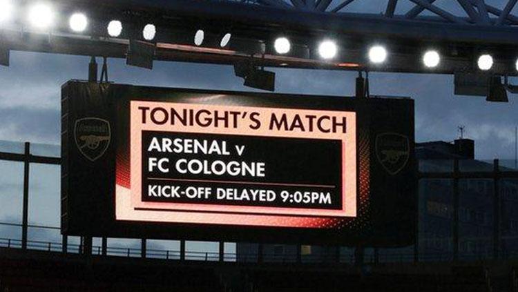 Arsenal vs FC Koln. Copyright: BBC