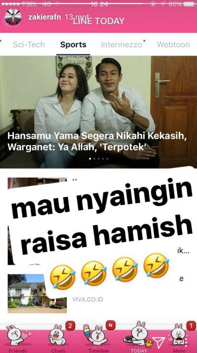 Hansamu Yama dan Kekasih Copyright: Insta Story Zakiera Nisha