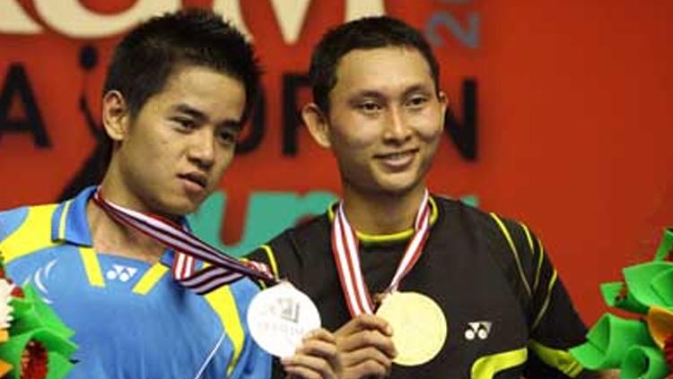 Sony Dwi Kuncoro dan Simon Santoso. Copyright: badmintonindonesia