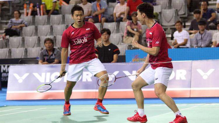 Kevin Sanjaya Sukamuljo/Marcus Fernaldi Gideon. Copyright: Humas PBSI