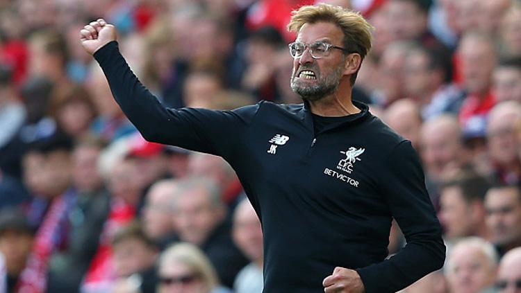 Ekspresi kemarahan dari pelatih Liverpool, Jurgen Klopp. Copyright: INDOSPORT