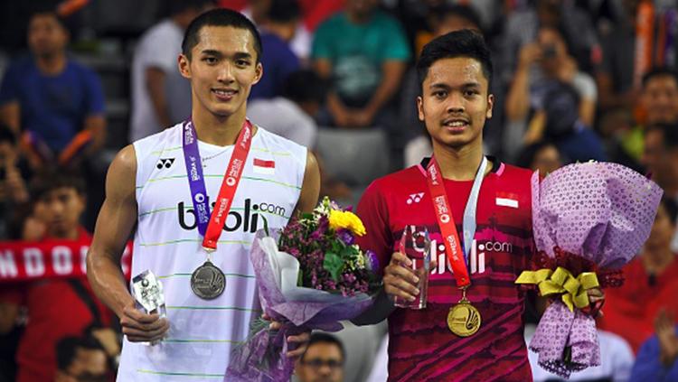 Jonatan Christie dan Anthony Sinisuka Ginting tidak boleh panik dan tertekan, sebab lima legenda tunggal putra ini juga tak pernah juara All England. - INDOSPORT