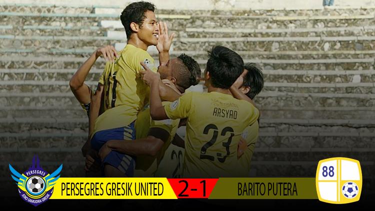 Persegres 2-1 Barito Putera. Copyright: Gregah/INDOSPORT