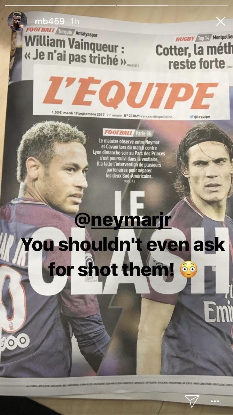 Balotelli komentari perseteruan Neymar dan Cavani Copyright: Instagram.com/@mb459