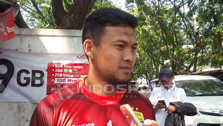 Kiper Persib Bandung, Muhammad Natshir. Copyright: Arif Rahman/INDOSPORT