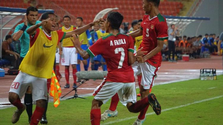 Timnas Indonesia U-16 vs Timnas Thailand U-16. Copyright: PSSI